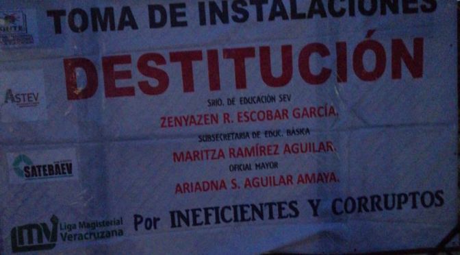 Sindicalizados de la USMEV toman la SEV, acusan corrupción.