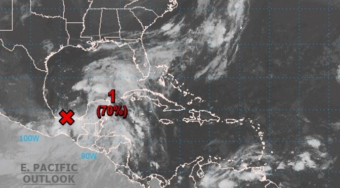  Disturbio 92L presenta 70% de evolucionar a ciclón tropical; continúa alerta gris