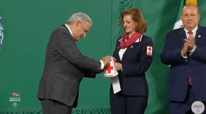 AMLO anuncia inicio de la Colecta Nacional de la Cruz Roja