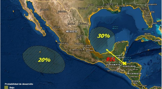 Mantienen en vigilancia al disturbio 91 L, podría dejar lluvias en Veracruz