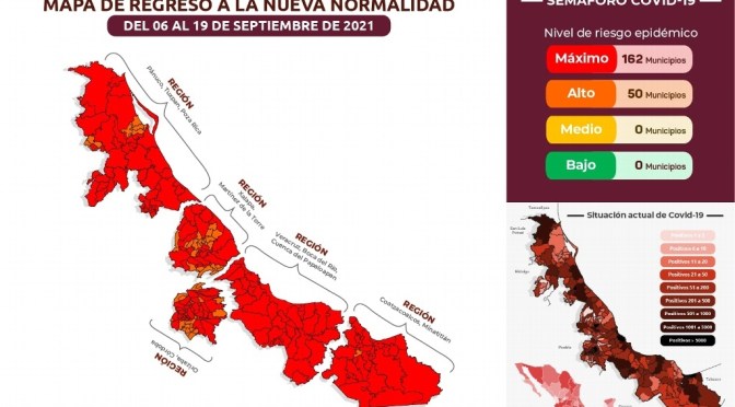 Este lunes entra en vigor nuevo semáforo de COVID-19 en Veracruz; checa tu municipio