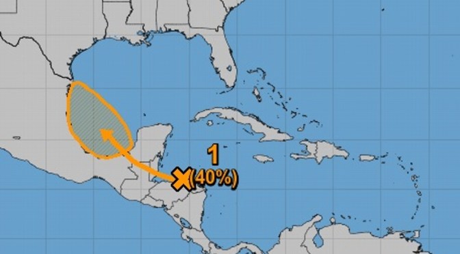 Disturbio tropical con 40% de probabilidades de evolucionar a ciclón en el Golfo de México
