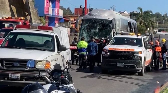 Tragedia en Banderilla, víctimas mortales tras impacto de autobús turístico con vehículos particulares.
