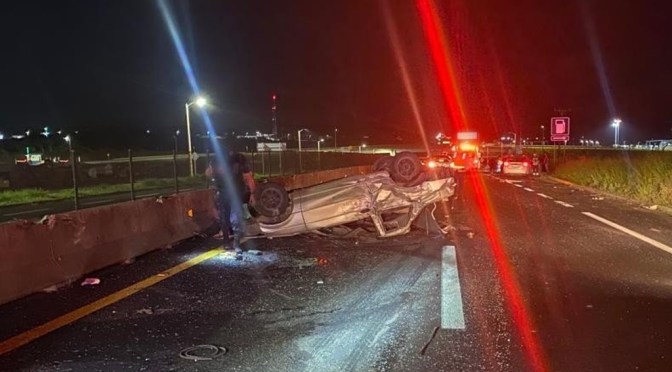 Aparatosa carambola en la autopista Veracruz – Cardel