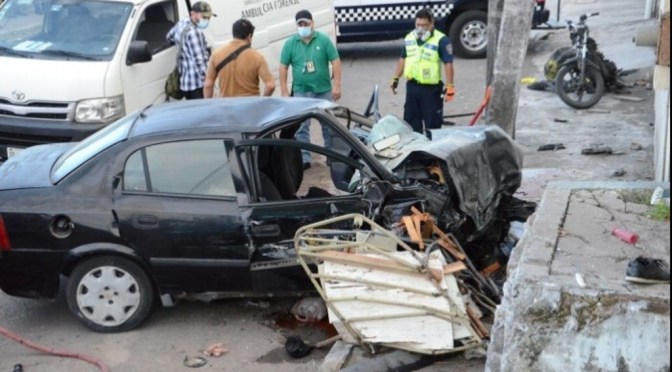 Mueren 2 personas en fatal accidente en colonia Villa Rica de Boca del Río