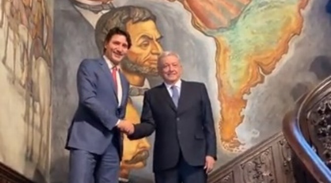 Termina reunión entre AMLO y el primer ministro de Canadá, Justin Trudeau