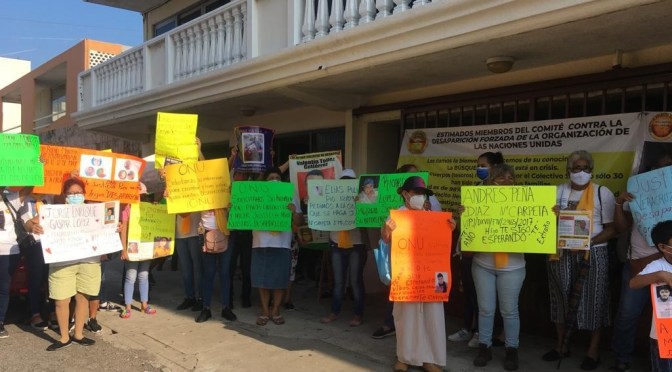 Llega el Comité de la ONU contra la Desaparición Forzada a Veracruz, se reúnen con Colectivo.