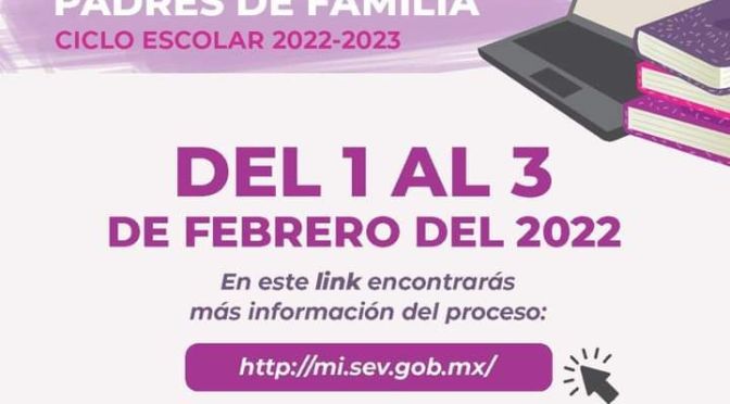 Convoca SEV a periodo de preinscipciones en línea para el ciclo escolar 2022-2023