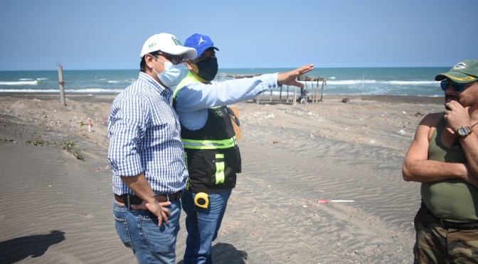 Previo a evento de Norte, Eder Jero realiza recorrido en Playa Juan Ángel