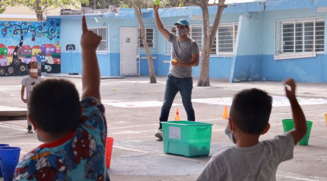 Pone en marcha Ayuntamiento de La Antigua actividades recreativas en planteles educativos