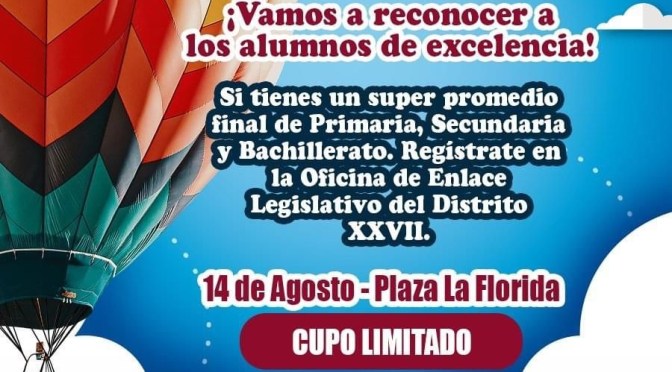 Reconocerán a los alumnos de excelencia de Acayucan