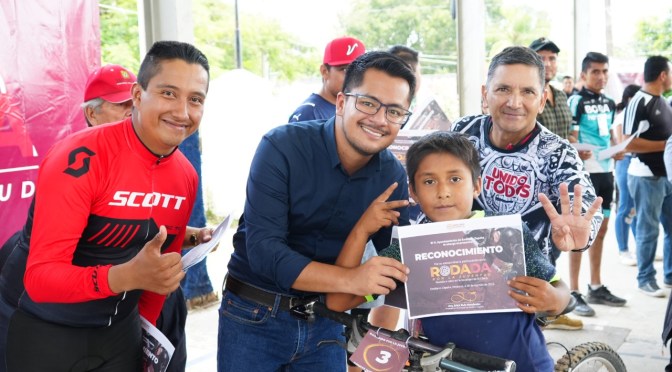 Realizan primera Rodada por la Juventud en Emiliano Zapata