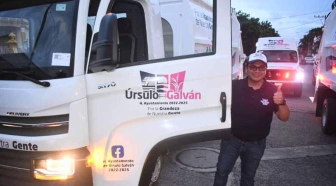 Úrsulo Galván vuelve a creer en sus gobernantes, Eder Jero adquiere camiones para recolección de basura