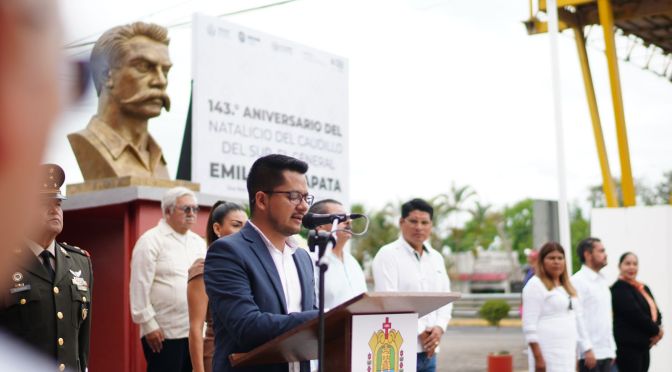 «Zapata nos enseñó a luchar por los más vulnerables»; Erick Ruíz honra al «Caudillo del Sur»
