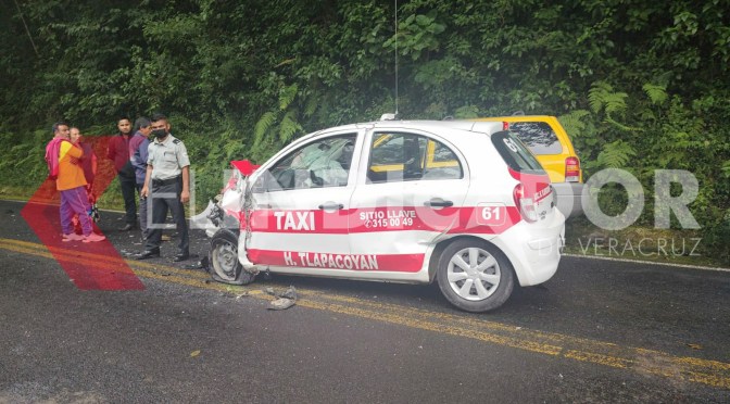Brutal accidente sobre la carretera federal Tlapacoyan-Teziutlan