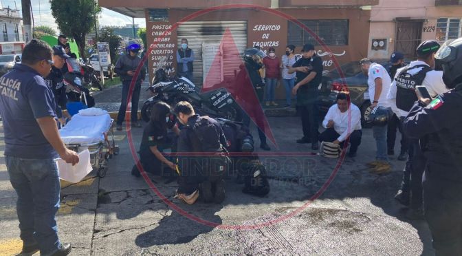 Mujer es atropellada por una patrulla de la SSP.