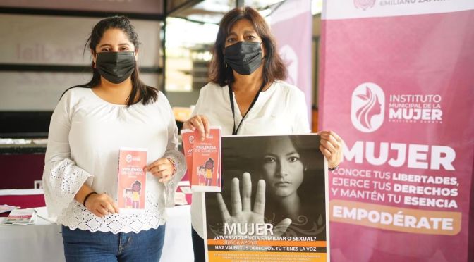 Con CEJUM y Fiscalía, Emiliano Zapata despliega acciones para erradicar violencia contra las mujeres