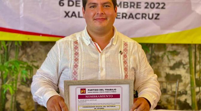 Alan Ruiz Aguilar nuevo Coordinador Estatal de Jóvenes del PT Veracruz