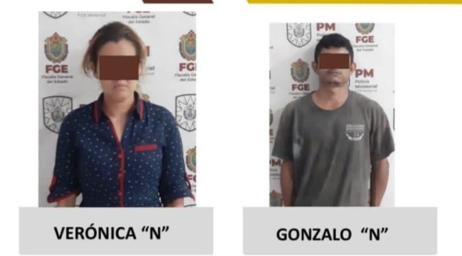 FGE detiene a presuntos feminicidas de Isela N, traían consigo a su bebé