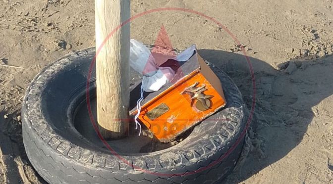 Encuentran urna con presuntas cenizas humanas a orilla de la Playa de Chachalacas