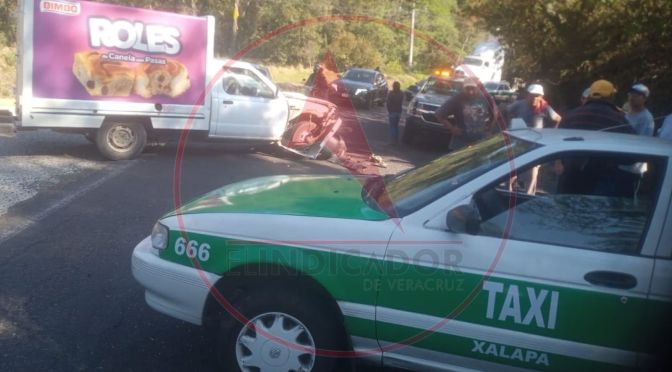 Tres personas lesionadas deja accidente en la Xalapa-Misantla