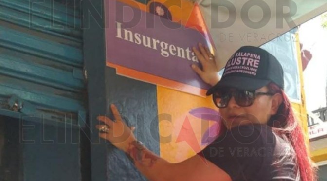 Activista continúa con campaña para feminizar calles de Xalapa