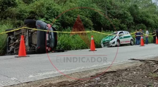 Fuerte accidente sobre carretera Las Trancas – Coatepec