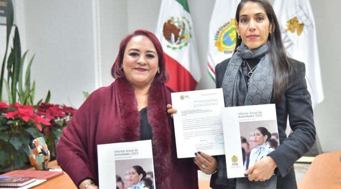 Destaca presidenta del Congreso los resultados presentados por la FGE.