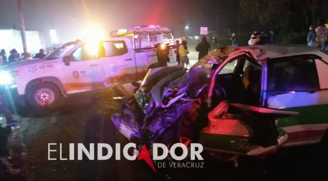 Fuerte accidente vehicular sobre la carretera Xalapa – Perote deja 6 lesionados.