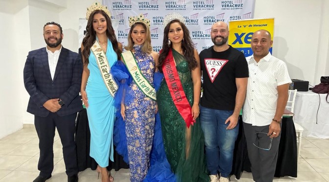 Génesis Vera, Miss Earth México 2025 , llega de gira de trabajo a Veracruz y corona a su sucesora