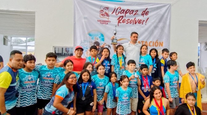 San Andrés Tuxtla segundo lugar en Estatal de Natación Clase A&nbsp;