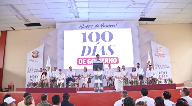 San Andrés Tuxtla reporta avances en 100 días; anuncian 130 obras y ampliación del bulevar 5 de Febrero